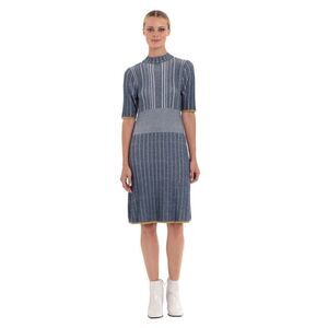NWT Donna Morgan For Maggy Mock Neck Knit Stripe Dress M